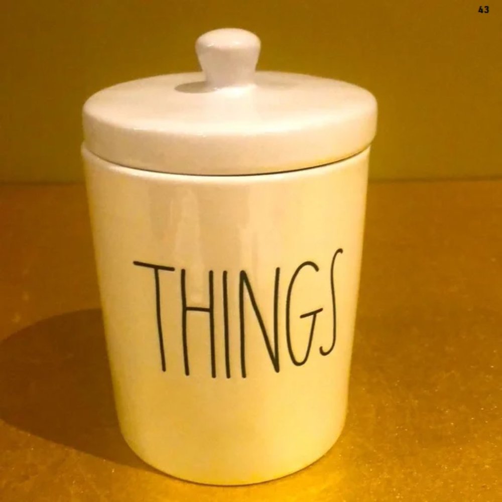 Rae Dunn THINGS Canister with lid